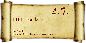 Lihi Teréz névjegykártya